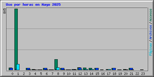 Uso por horas en Mayo 2025