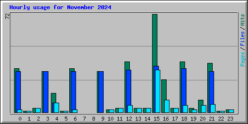 Hourly usage for November 2024