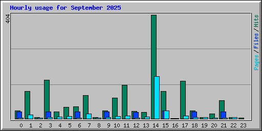 Hourly usage for September 2025