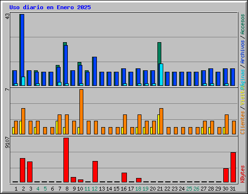 Uso diario en Enero 2025
