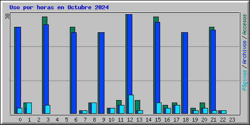 Uso por horas en Octubre 2024