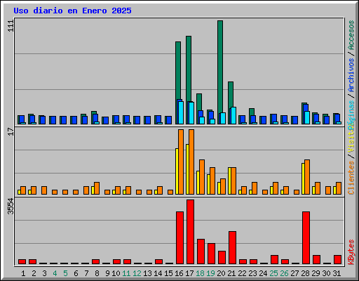 Uso diario en Enero 2025