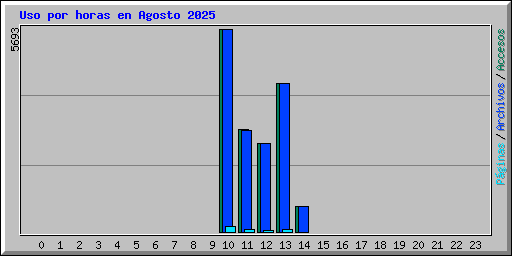 Uso por horas en Agosto 2025