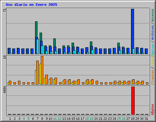 Uso diario en Enero 2025