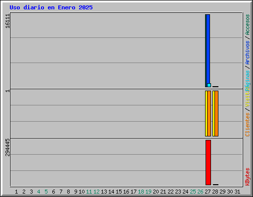 Uso diario en Enero 2025