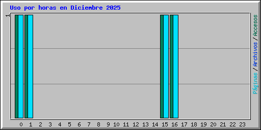Uso por horas en Diciembre 2025